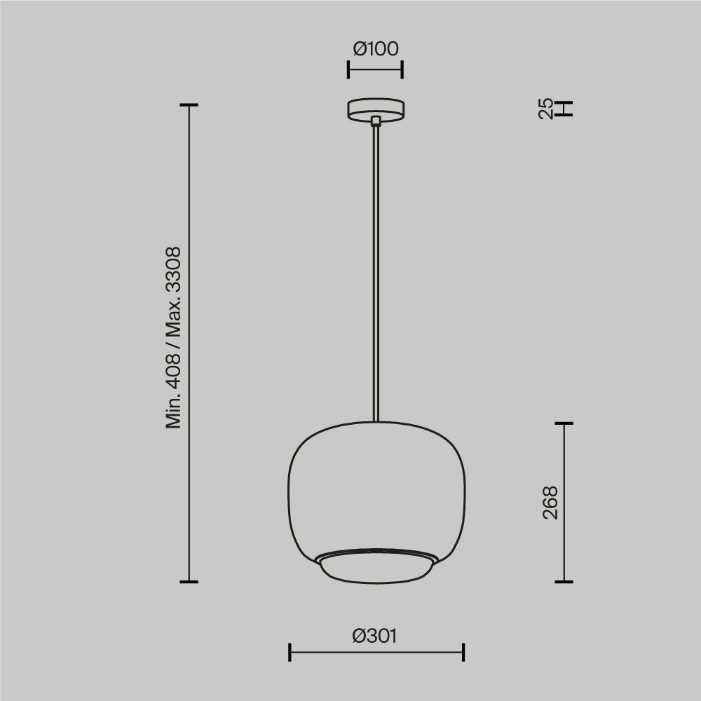 Подвесной светильник Brio Белый 3000К 20Вт в Ростове-на-Дону