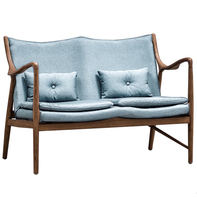  Makeshift Loveseat Sofa light blue linen     -- | Loft Concept 