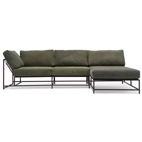   Olive Military Fabric Sectional sofa    -- | Loft Concept 