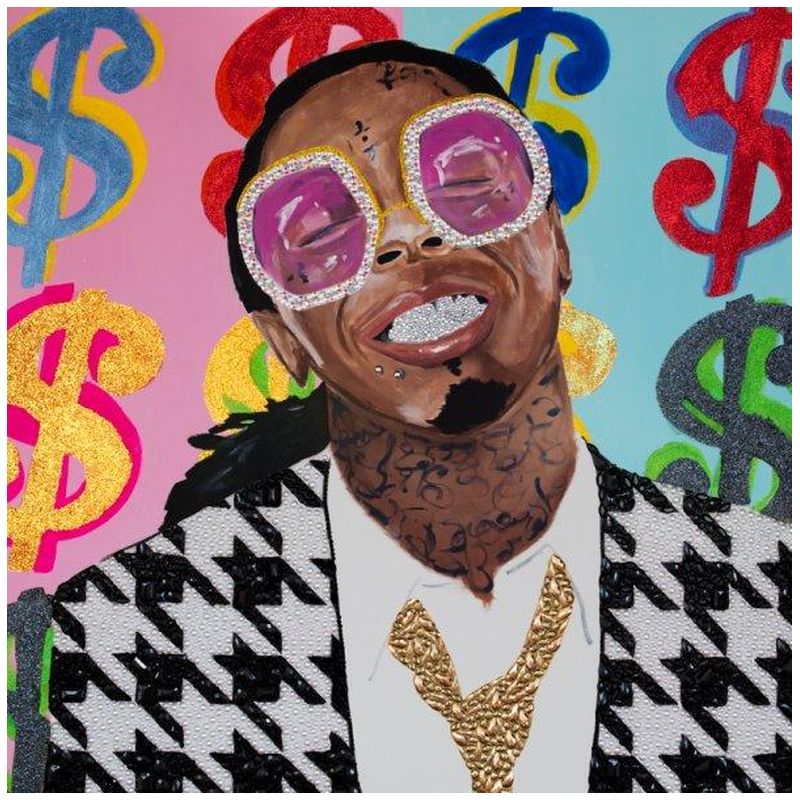  Lil Wayne with Money Background, And Houndstooth Jacket   -- | Loft Concept 