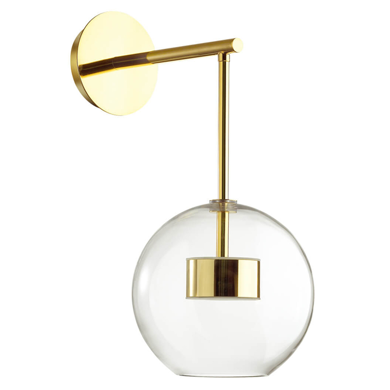 Бра Transparent Bubble Sconce gold Прозрачный Глянцевое золото в Ростове-на-Дону | Loft Concept 