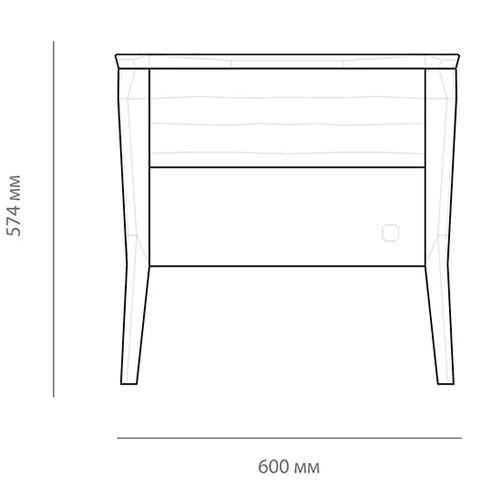 Тумба прикроватная из массива дуба с 2-мя ящиками Tasteful Furniture в Ростове-на-Дону