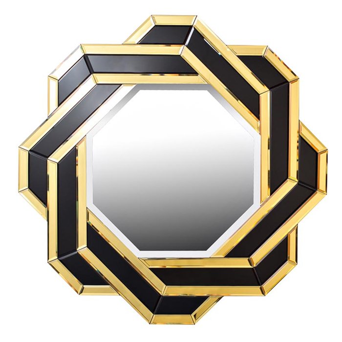  Knot octagonal Black & Gold Mirror   -- | Loft Concept 