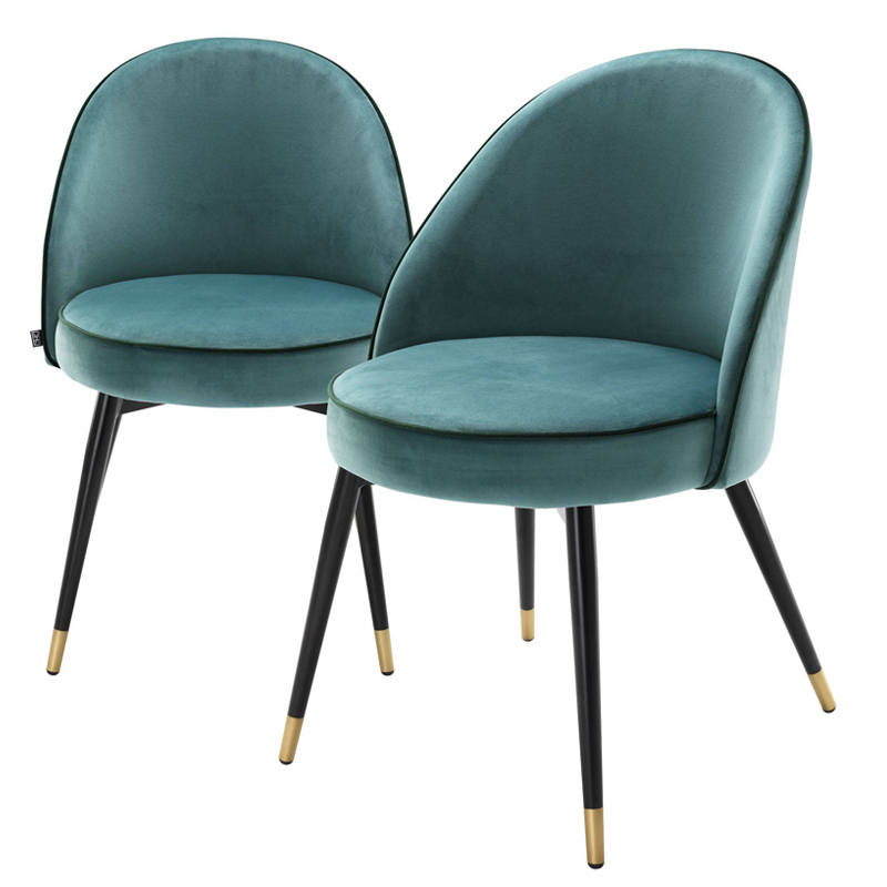     Eichholtz Dining Chair Cooper set of 2 turquoise ̆    -- | Loft Concept 