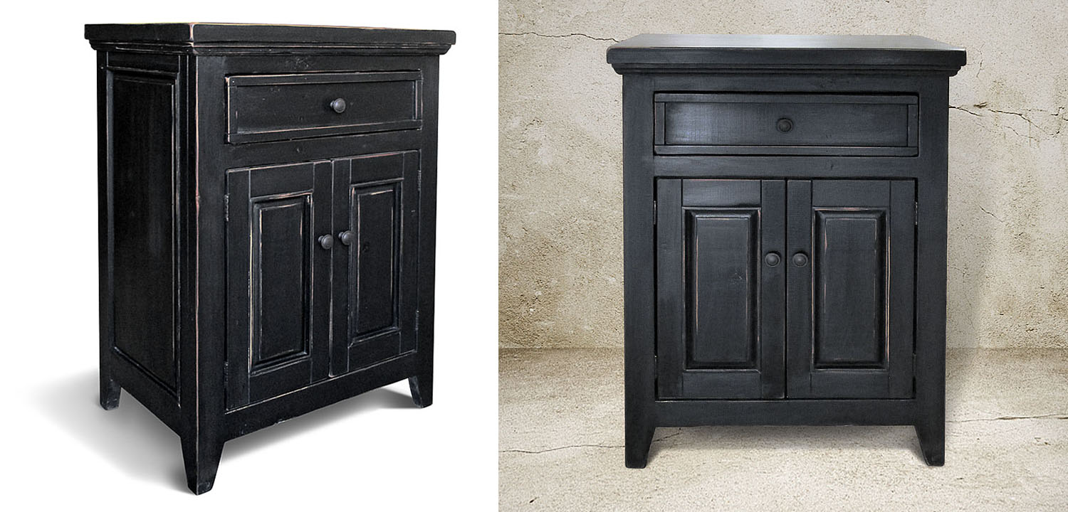 Комод в стиле прованс Geronimo Provence HARMONIE Weathered Charcoal Черный - фото