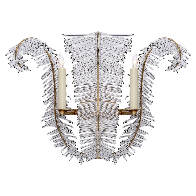  Calais Wide Wall Sconce with Crystal Accents    -- | Loft Concept 