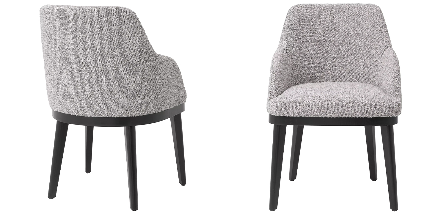 Стул Eichholtz Dining Chair Costa Boucle Grey - фото
