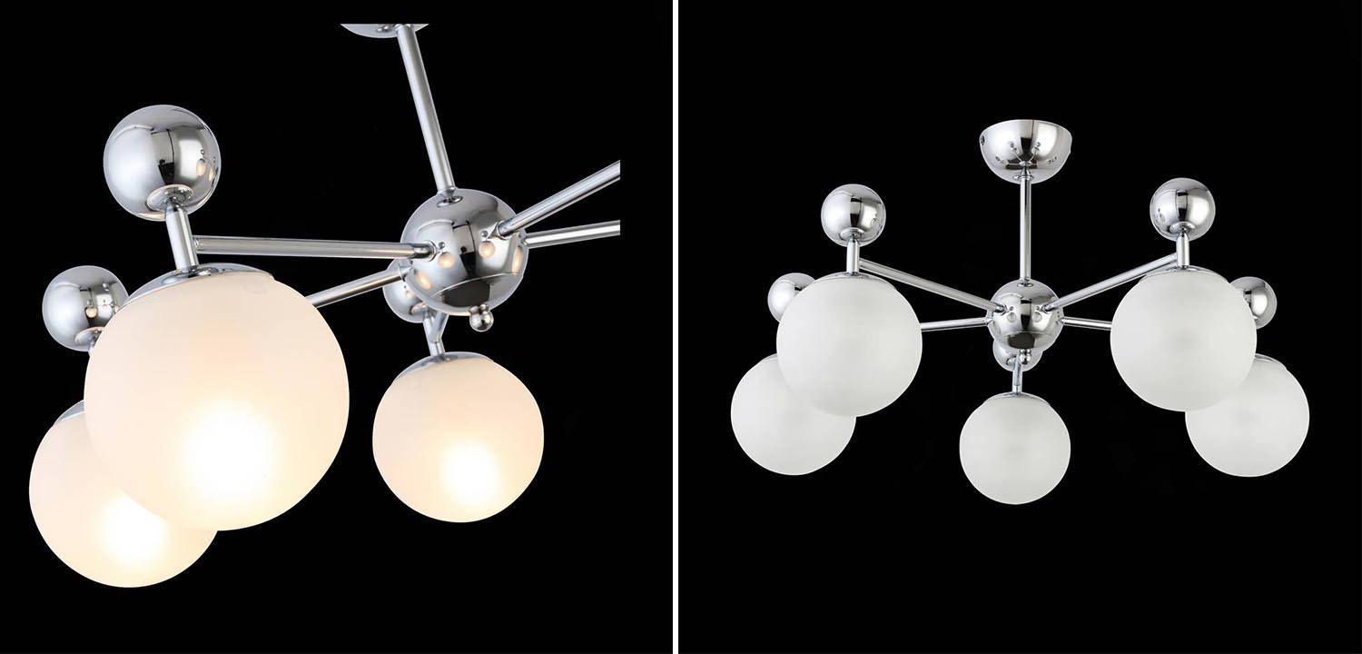 Потолочная люстра Demian Chrome Chandelier - фото №1