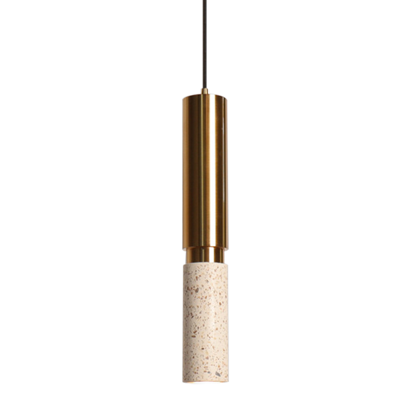     Cylindrical Pendant Lamp Marble      Nero   -- | Loft Concept 