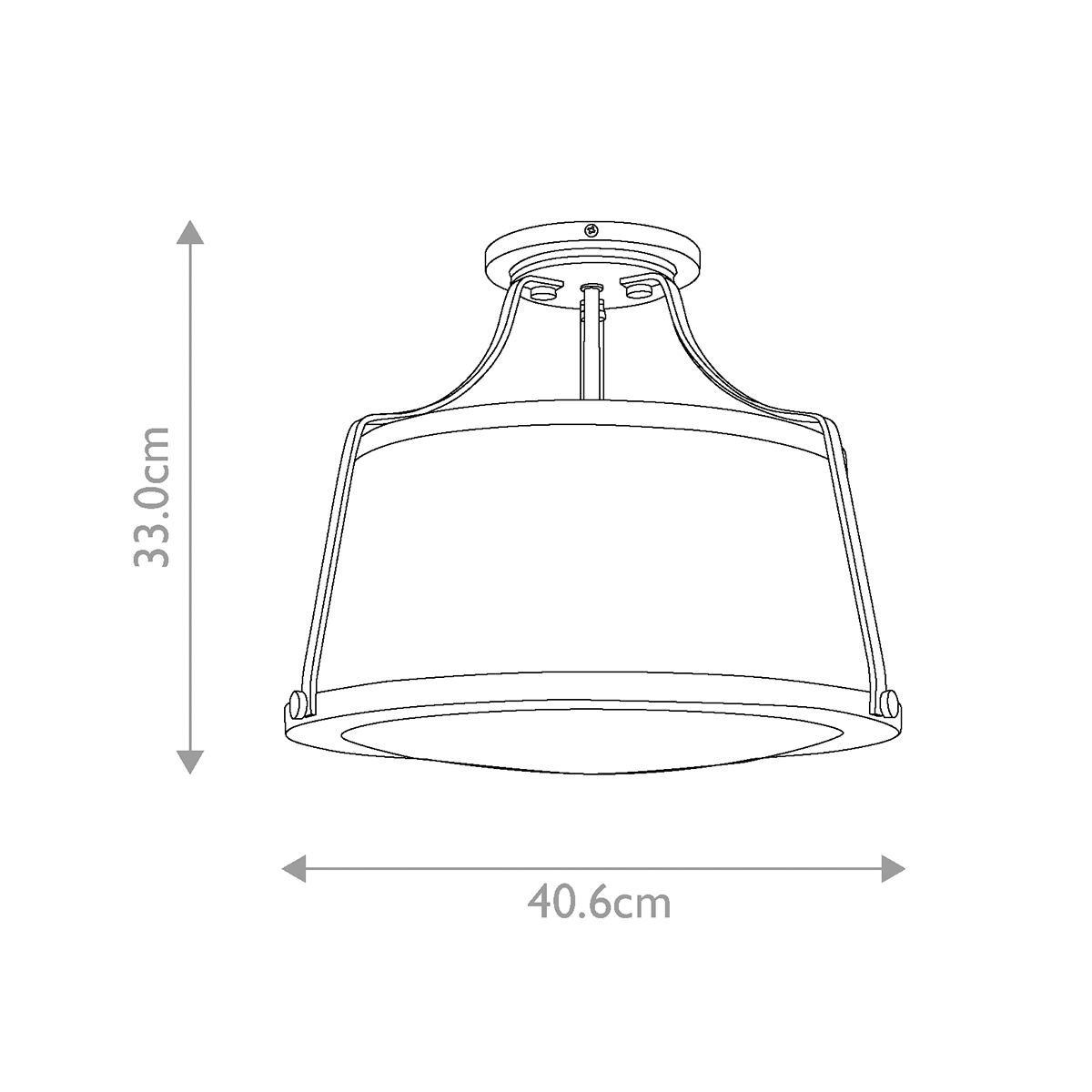 Потолочный светильник со светлым текстильным абажуром Hinkley в Ростове-на-Дону