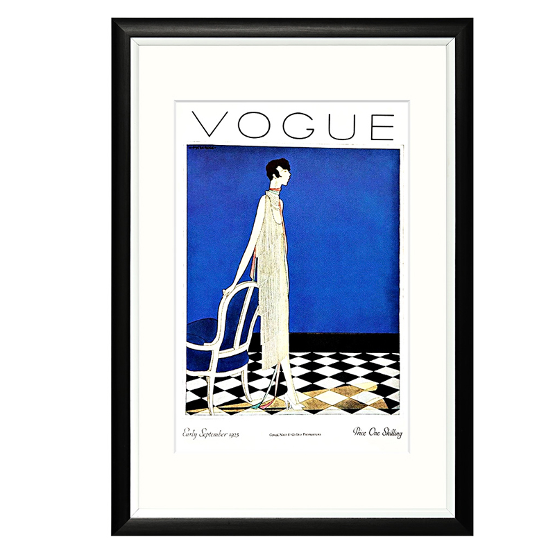 Постер Vogue September 1925 Синий Черный Белый в Ростове-на-Дону | Loft Concept 