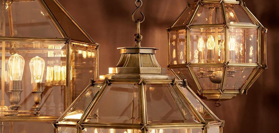 Люстра Lantern Owen Brass M - Loft-Concept в Ростове-на-Дону
