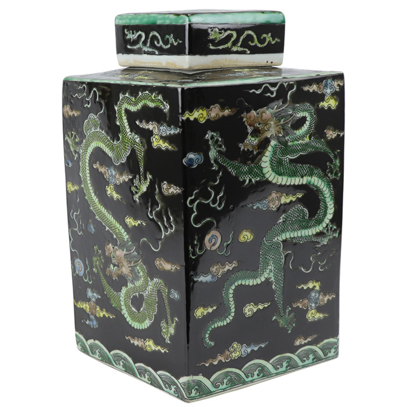     Green Dragon Black Vase    -  -- | Loft Concept 