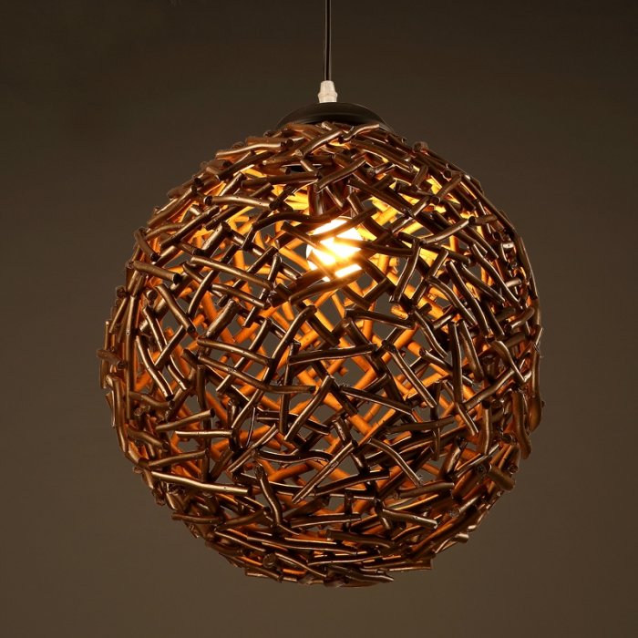   Old Wicker Pendant Sphere   -- | Loft Concept 