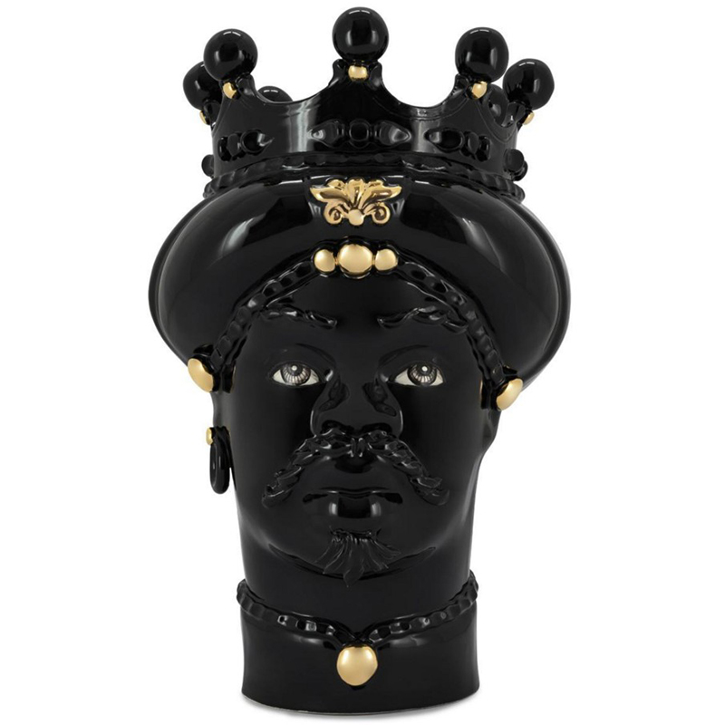  Vase Moro Man All Black and Gold    -- | Loft Concept 