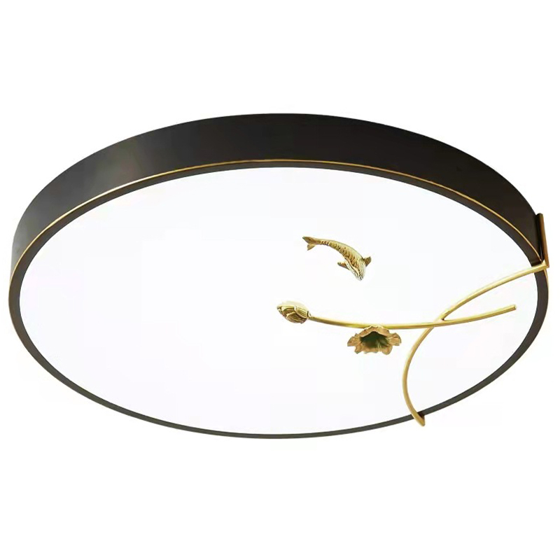    Gold Fish Round Ceiling Lamp Black      -- | Loft Concept 