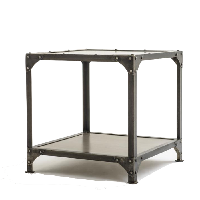   Industrial Steampunk Nickel Side Table   -- | Loft Concept 