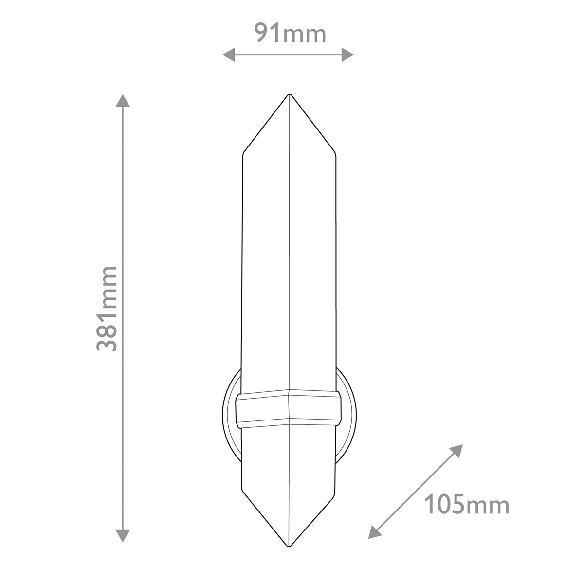 Бра черного цвета металлическое с вертикальным плафоном из алебстра Alora в Ростове-на-Дону