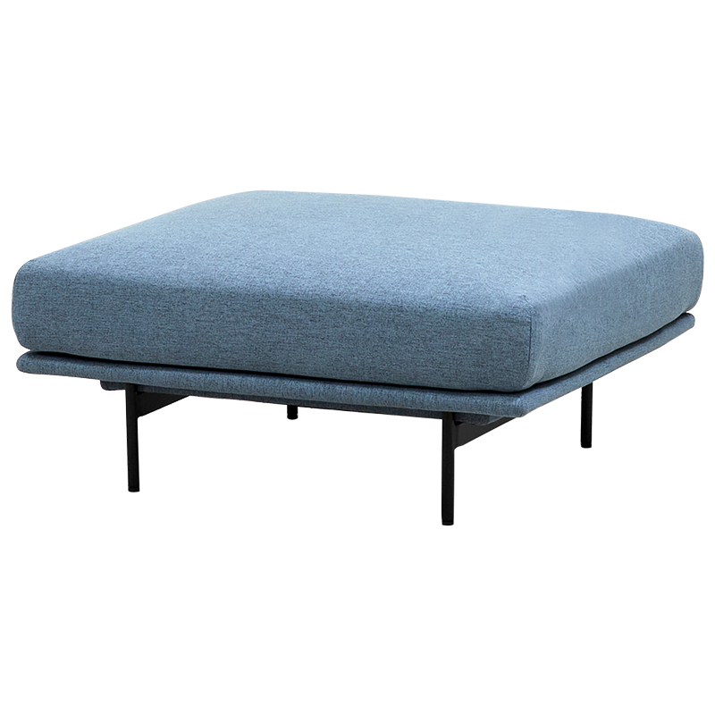 Оттоманка голубая Vergil Blue Ottoman Голубой Черный в Ростове-на-Дону | Loft Concept 