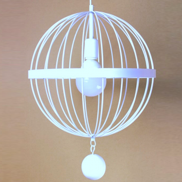   Wire Cage Pendant Spher White   -- | Loft Concept 