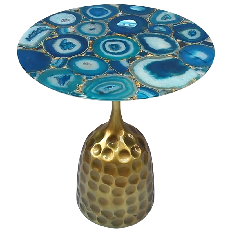   Cluster Surface Blue Agate Side Table   ̆  -- | Loft Concept 