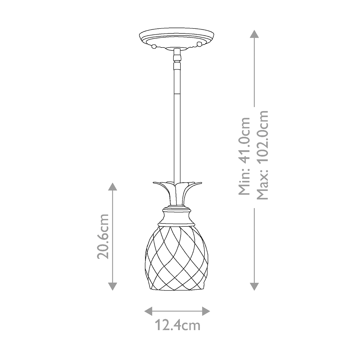 Подвесной светильник цвета латунь с прозрачнымплафоном в форме ананаса Hinkley в Ростове-на-Дону