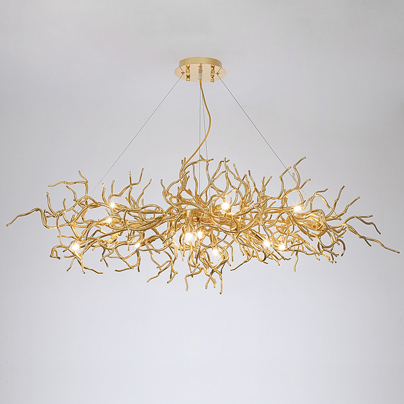  Felicite Long Gold Branches Chandelier   -- | Loft Concept 