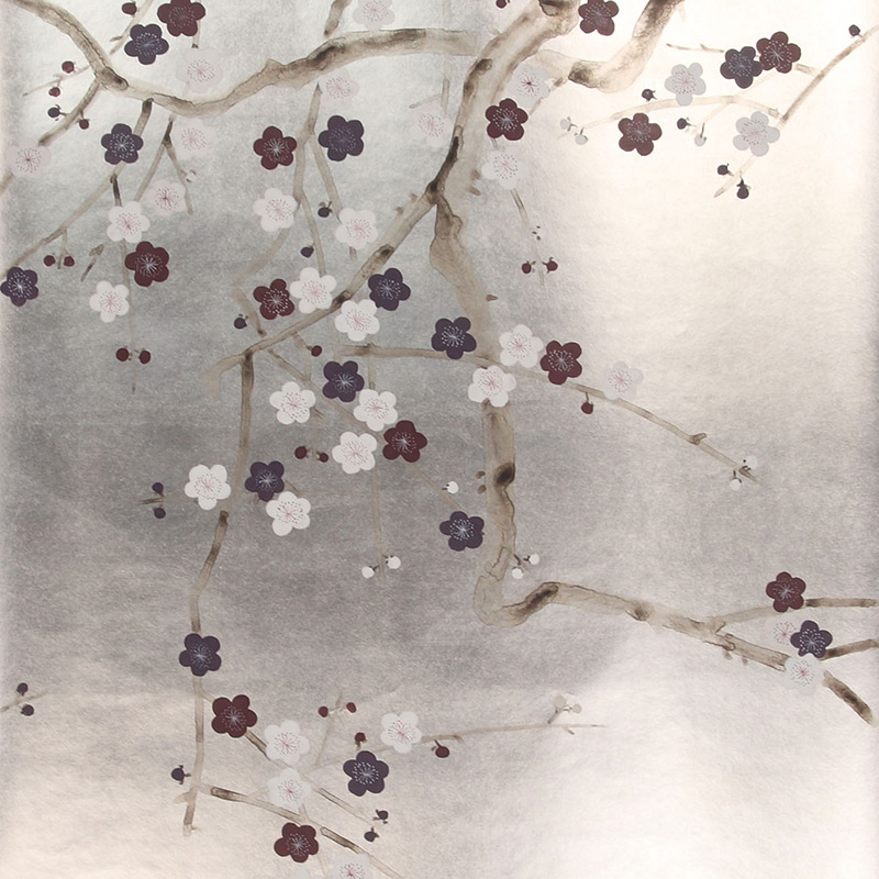    Plum Blossom Lavender on Tarnished Silver gilded paper   -- | Loft Concept 