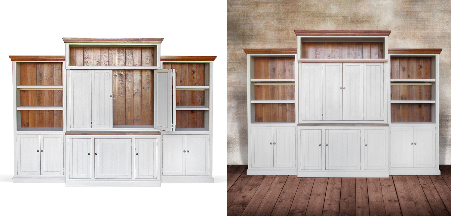 Шкаф-стеллаж Venanzo Provence HARMONIE Weathered White - фото