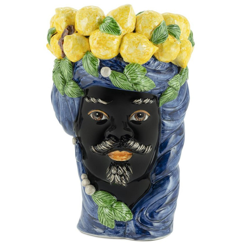  Vase Lemon Head Man Blue      -- | Loft Concept 