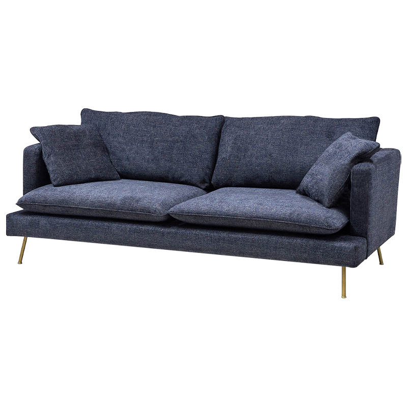 Диван Lambert Sofa Blue Синий Синий Золотой в Ростове-на-Дону | Loft Concept 