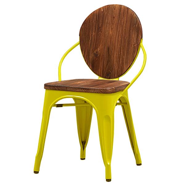 Стул Tolix chair Wooden Yellow Дуб темный Желтый в Ростове-на-Дону | Loft Concept 