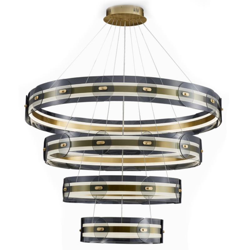  Gold 3 ring horizontal chandelier    -- | Loft Concept 