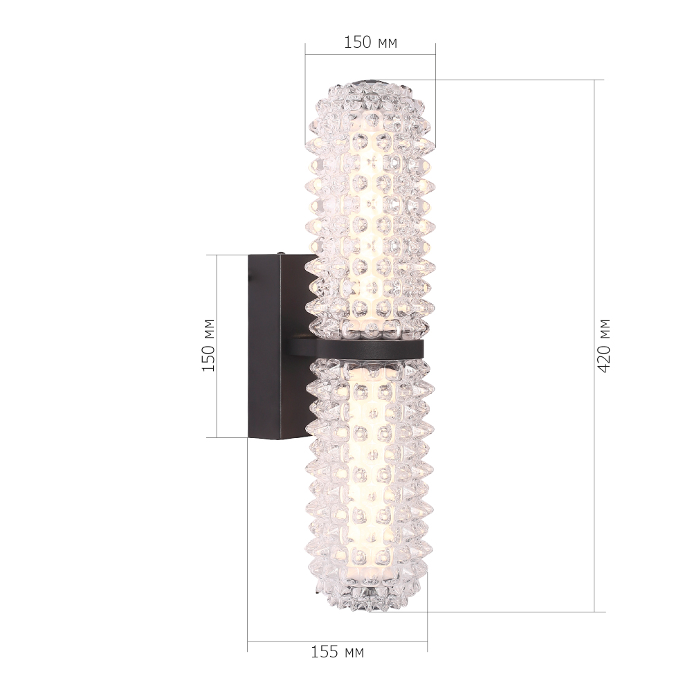 Бра с факутрным стеклянным плафоном Sonora в Ростове-на-Дону
