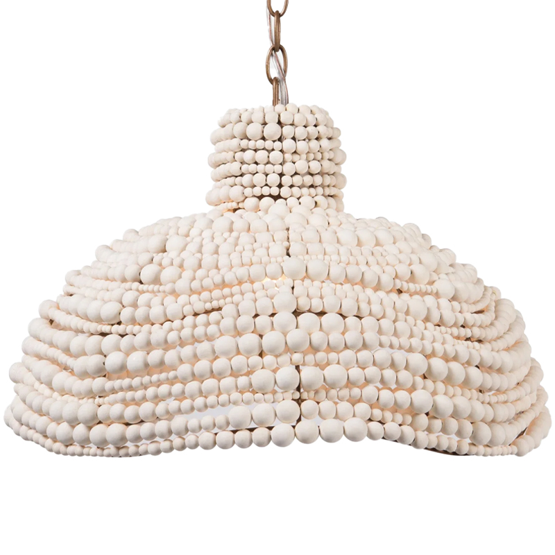          White Wooden Beads Hanging Lamp    -- | Loft Concept 