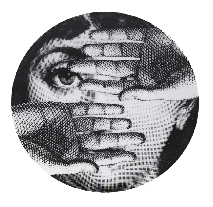 Декоративная тарелка Fornasetti 154 Черный Декоративная тарелка Fornasetti 154 Черный в Ростове-на-Дону | Loft Concept