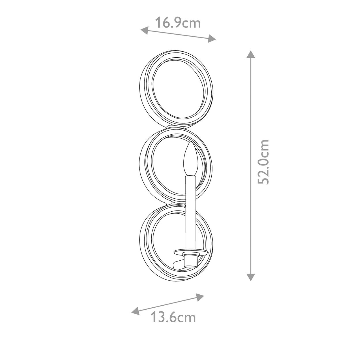 Бра в виде трех круглых зеркал Kichler в Ростове-на-Дону