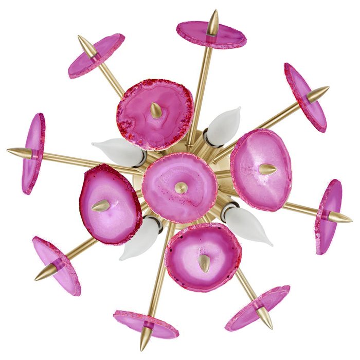  Emporium Pink Agate Burst Sconce Brass    -- | Loft Concept 