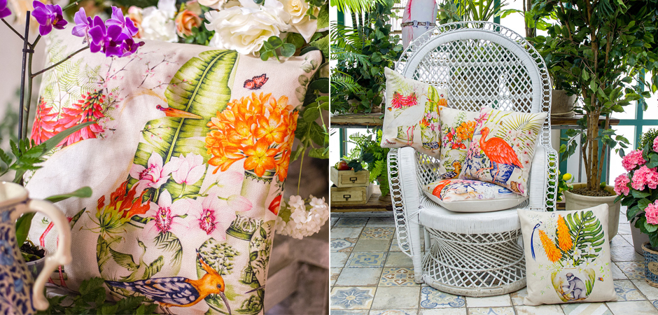 Декоративная подушка White Heron and Hoopoe Pillow Декоративная подушка White Heron and Hoopoe Pillow - Loft-Concept в Ростове-на-Дону