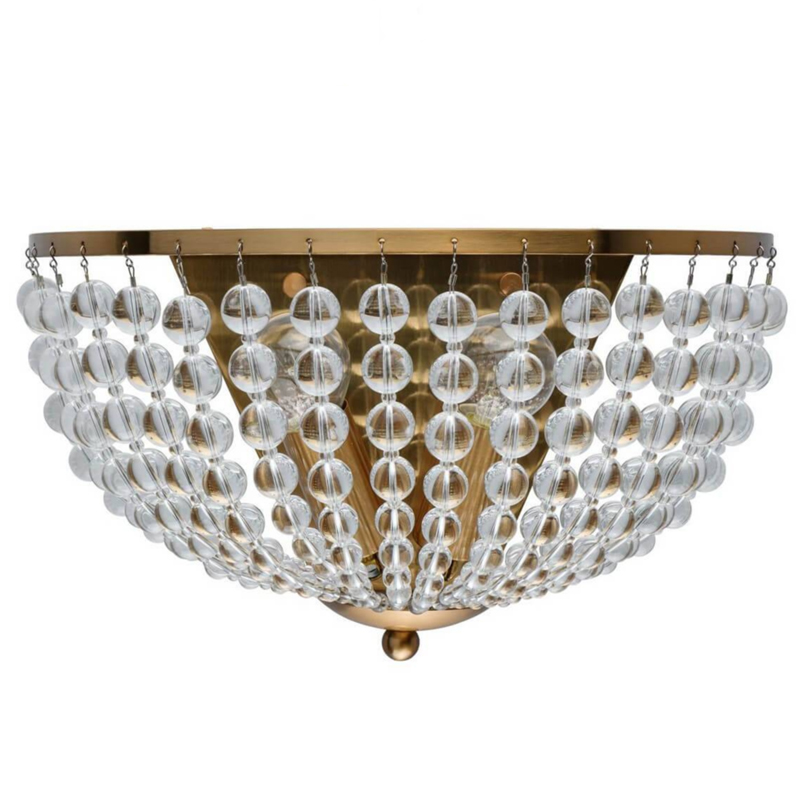  Virginia Clear Beads Wall Lamp Gold     -- | Loft Concept 