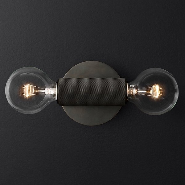 Бра RH Utilitaire Inline Sconce Black Темная бронза в Ростове-на-Дону | Loft Concept 