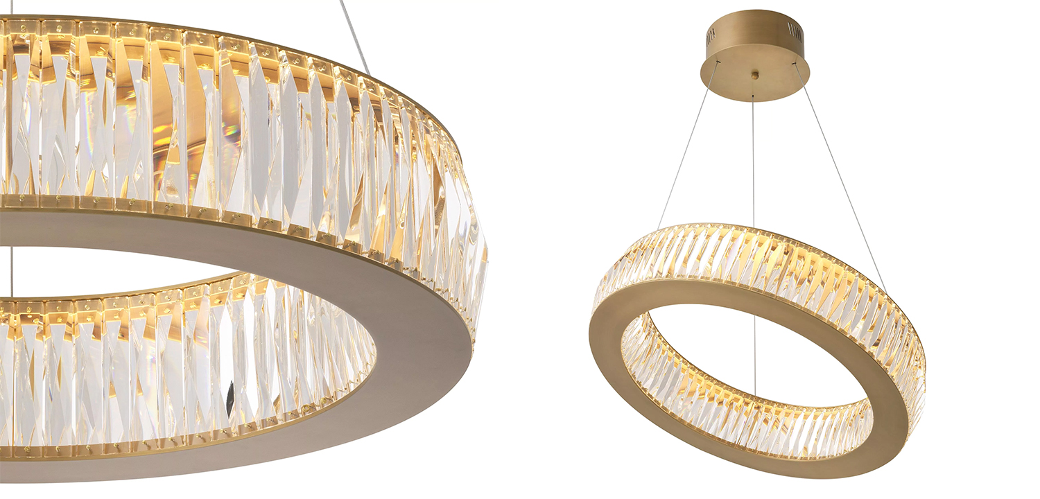 Люстра Eichholtz Chandelier Vancouver S Brass - фото