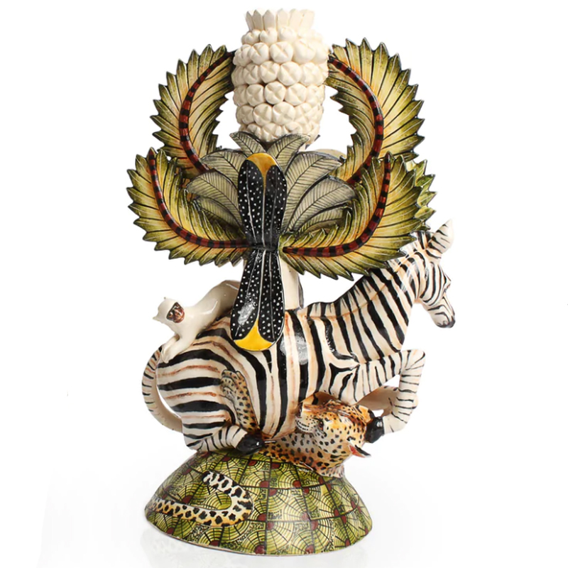 Подсвечник Зебры Zebra and Leopard Candle Holders Зеленый в Ростове-на-Дону | Loft Concept 