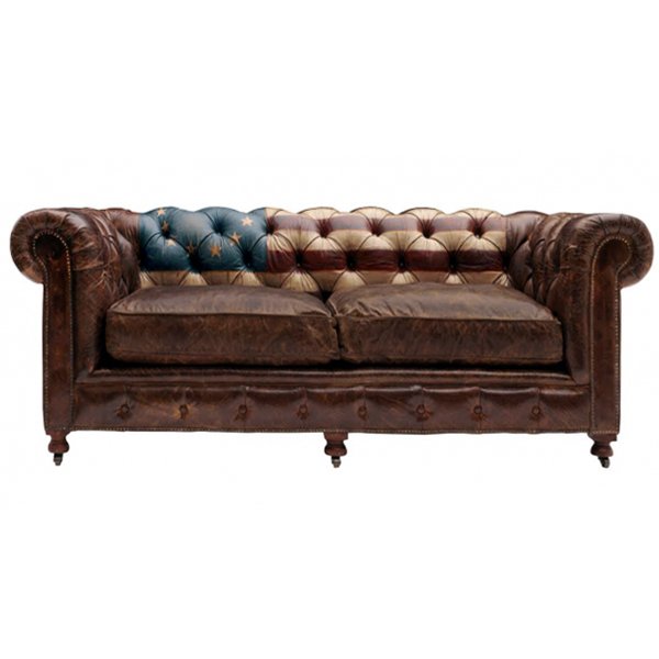 Диван Chesterfield Rebel Sofa Stars & Stripes Andrew Martin Коричневый в Ростове-на-Дону | Loft Concept 