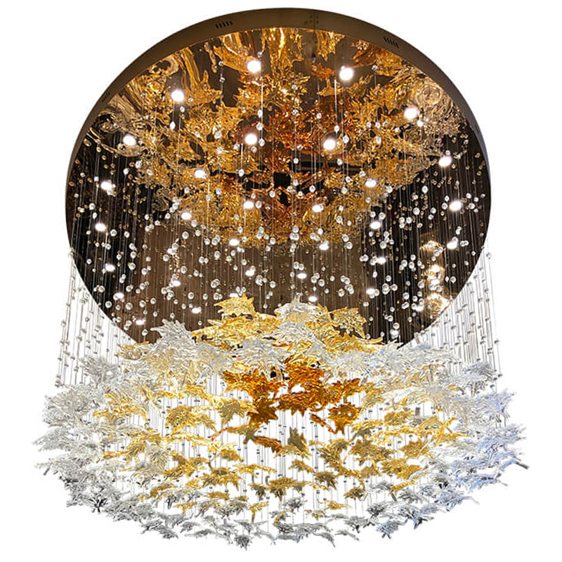         Amber Leaf Fall Light Chandelier     -- | Loft Concept 