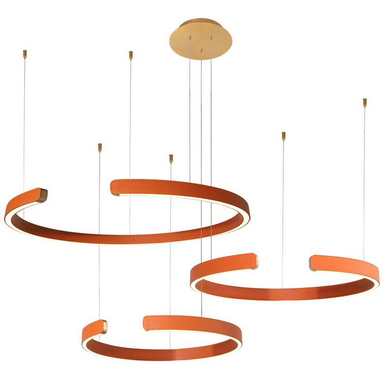  Half Ring 3 orange leather    -- | Loft Concept 