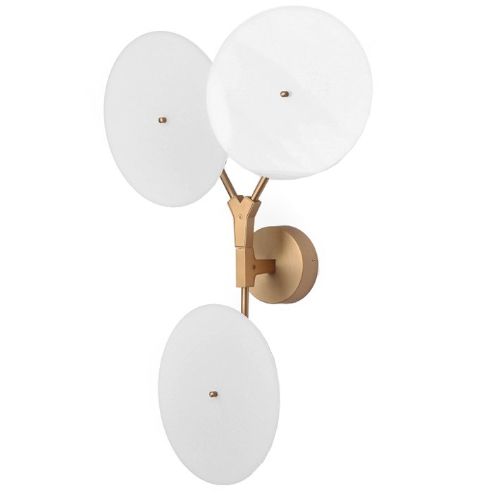  White Disc Wall Lamp 3    -- | Loft Concept 