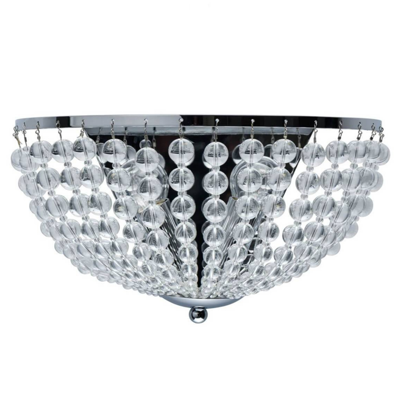  Virginia Clear Beads Wall Lamp chrome     -- | Loft Concept 