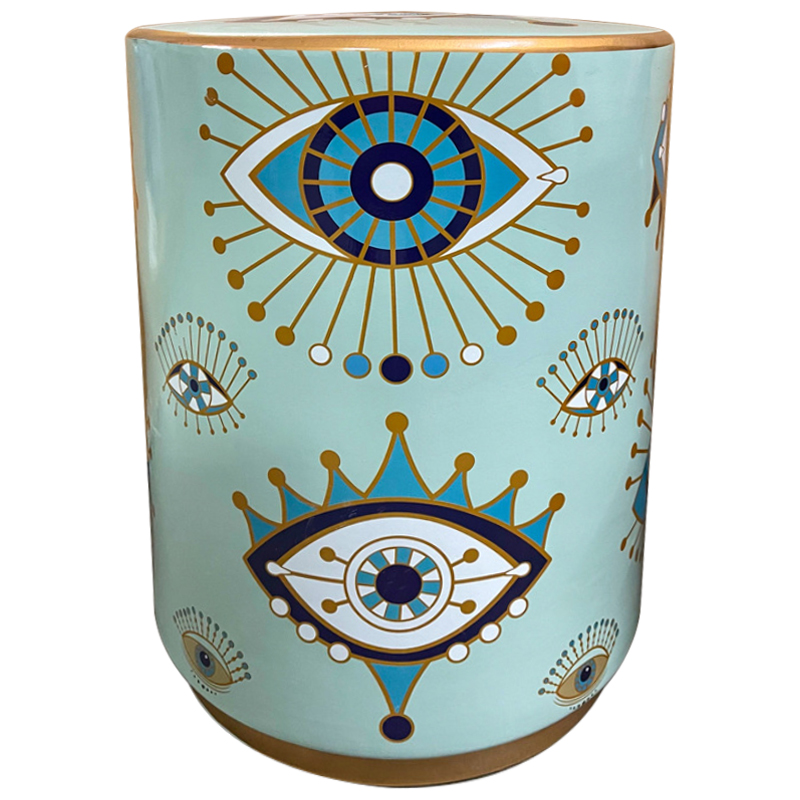   Eyes Blue Ceramic Stool  ̆   -- | Loft Concept 