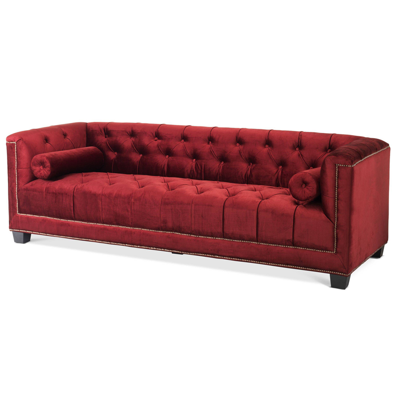 Диван Eichholtz Sofa Paolo red Красный Черный Коричневый в Ростове-на-Дону | Loft Concept 